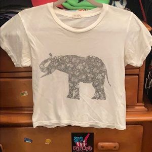 Elephant Cropped Tee